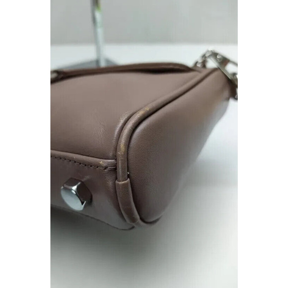 Rebecca Minkoff Mini M.A.C Brown Leather Chain Strap Zipper Crossbody Bag - Picture 8 of 13